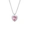 Collar con Colgante Corazón Eterno Transfronterizo Colgante de Corazón con Forma de Corazón Color Azul Cadena de Clavícula de Moda