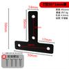 Ángulo de acero inoxidable negro Código 90 grados Ángulo recto Triángulo Soporte de hierro Marco Fijación Conector Muebles Tablero de madera Laminado Arrastre