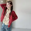 Conjunto de Suéter de Punto Grueso con Lunares Falso Dos Piezas y Pantalones Vaqueros Anchos para Niñas de Otoño e Invierno, Tallas Mediana y Grande, Estilo Coreano