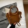 Bolsa Nueva Otoño 2025 para Viajes al Trabajo Hombro Moda Bolso Cruzado Estilo Coreano Nicho Casual Portátil Bolso Cubo Bolso para Mujer