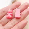 Set Mixto de 20 Colgantes de Oso Rojo Realista de Resina, Sirena Arcoíris y Dinosaurio Pequeño Accesorios para Manualidades