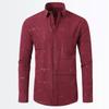 Procesamiento personalizado camisa de manga larga para hombre elástica comercio exterior estampado bronzing camisa transfronteriza ajustada para hombre