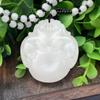 Colgante Doble Valiente de Jade Blanco Afgano Colgante con Hebilla de Seguridad Accesorios para Colgar en Bolsas de Coche Ropa Cintura Hombres y Mujeres Cadena de Lana