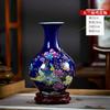 Jingdezhen, pequeño jarrón de cerámica, adornos florales para sala de estar, moderno y sencillo, decoraciones de flores secas para el hogar, botella de porcelana