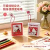 Mini Caderno Hello Kitty com Capa Plástica, Portátil e Fofo, Pautado com Ilustrações, Planejador Estudantil, Mini Caderno com Pingente
