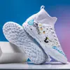 Zapatos de Fútbol de Caña Alta Transfronterizos para Niños y Niñas, Tacos Tf para Adultos, Zapatos Deportivos Profesionales Transpirables Antideslizantes con Tacos Largos
