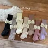 Medias infantiles premium, calcetines de una pieza para niñas, leggings de rayas verticales para primavera y otoño con lazo, estilo princesa, Clase A