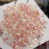 Pedrinhas de Cristal Transparente Pedra de Cristal Natural Usável Nova Tempestade de Flores Roxas Super Fada Material para Manicure DIY
