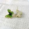 Hada Verde Gradiente Verde Zircón Mariposa Clip para la Oreja Sin Agujeros en la Oreja Plato para Incienso de Mosquito Clip para la Oreja Aretes Dulces Frescos Mujeres
