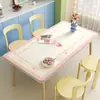 Jogos Americanos Dopamina À Prova de Óleo Impermeável Sem Lavagem Anti-Escaldante Mesa de Centro Toalha de Mesa Desenho Animado Estilo Creme Protetor de Mesa PVC