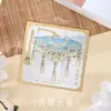 Ornamento de Brocado de Nuvem Marca-páginas de Metal com Ombro de Nuvem, Marca-páginas Vazado com Borla Antiga Estilo Chinês, Presente Criativo para Estudante Lembrança