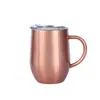 Taza creativa de cáscara de huevo transfronteriza con asa taza de acero inoxidable taza de café aislada con tapa portátil al por mayor taza de oficina