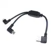 Cable de Datos USB Am Inteligente de Uno a Dos con Ángulo de 90 Grados USB Tc*2 Cable de Extensión de Doble Potencia