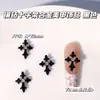 Nova Joalheria para Unhas Artísticas em Liga Metálica com Diamantes Brilhantes em Forma de Cruz, Tamanho Grande, Estilo Retrô Gótico, Acessórios para Unhas em Forma de Cruz, Atacado