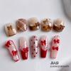 Ankora Red Nail Art Acessórios Mini Laço Explosivo Vinho Vermelho Maillard Laço Resina Decoração de Unhas