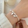 Nova Pulseira de Pérolas Amor com Contas Irregulares de Prata s925 Prata Esterlina Design Stlestring Feito à Mão Pulseira em Forma de Coração