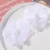 Versión coreana de gasa de organza dulce flor grande DIY tejido a mano con cuentas pasador accesorios para el cabello pendientes material al por mayor