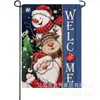 Decoração de Natal Bandeira de Jardim Gnomo Boneco de Neve Árvore de Natal Impressa Frente e Verso Bandeira de Quintal Linho Bandeira Pequena Atacado Personalização