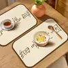 Jogos americanos criativos, jogos americanos estilo ocidental, porta-pratos isolantes de calor, porta-copos, jogos de mesa à prova d'água, à prova de óleo, resistentes ao calor, jogos americanos de luxo estilo chinês