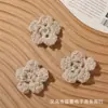 Accesorios para el cabello, broches, zapatos, calcetines, sombreros, adornos florales para ropa de otoño e invierno, flor de ganchillo hueca hecha a mano vintage, DIY