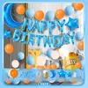 Set de Globos de Cumpleaños de Celebridad de Internet para Adulto Niño Niña de Un Año Globo Decorativo Luna Estrella Cadena de Globos Arco de Pared
