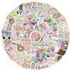 50 pegatinas nuevas de conejito de Pascua para teléfono móvil, vaso de agua, decoración de coche, pegatinas impermeables, pegatinas creativas para estudiantes