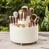 Portalápices Giratorio de Escritorio Caja de Almacenamiento para Cosméticos Soporte para Labiales Sombras de Ojos Lápices de Cejas Tocador Caja Giratoria de Almacenamiento para Cosméticos