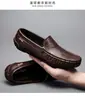 Mocassins de Tamanho Grande para Venda Quente no Exterior Transfronteiriços 38-47 Couro Genuíno de Segunda Camada Couro Genuíno Casual Slip-on Loafers Preguiçosos