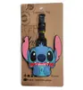 Etiqueta de equipaje de Stitch de orejas grandes y lindo de Star Baby, etiqueta con logo de equipaje de goma suave de PVC, colgante para tablero, colgante de embarque