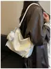Bolso de axila coreano de nicho, gran capacidad, bolso de hombro para mujer moderno y simple, bolso de trabajo, bolso tote de cuero suave