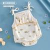 Camisola de Bebé Bolsa Triangular Ropa de Pedos Algodón Puro Verano Delgada Protección para el Vientre Ropa de Dormir de Una Pieza para Bebés Ropa de Verano