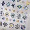 Adesivos de Arte para Unhas Estilo Étnico Boêmio com Padrões Decorativos em Relevo 3D, Decorações 3D com Suporte Adesivo, Estilo DIY de Luxo Leve