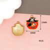 Accesorios de bricolaje para Halloween oscuros, llavero con colgante de calabaza fantasma, collar, bolso colgante, decoración con borde cruzado