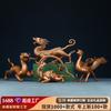 Qinglong Tigre Blanco Xuanwu Suzaku Cobre Rojo Adornos Cuatro Bestias Míticas Hogar Oficina Escritorio Artesanía Adornos de Cobre