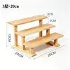 Mesa de Madeira Maciça Pura Prateleira de Exibição Retrô Prateleira de Armazenamento para Figuras, Brinquedos, Caixas Surpresa, Plantas Verdes, Cosméticos, Suculentas e Prateleiras de Armazenamento