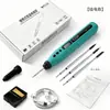 Plancha de Soldar Eléctrica Recargable por USB con Pantalla Digital Portátil Inalámbrica Batería de Larga Duración Electrodoméstico Reparación Soldadura DIY Set de Código de Humo