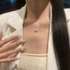 Colar Pingente Vagem de Ervilha Amendoim Feminino Fashion Elegante Estilo Coreano Corrente Simples para Clavícula Ins Artístico Corrente de Lã Tendência