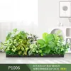 Paisagismo com Plantas Verdes Simulação Floreira Divisória de Piso Arte Floral de Chão Paisagem de Plantas Combinação de Floreira Flor Artificial em Vaso Bonsai Decoração