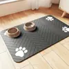Tapete para Alimentación de Gatos y Perros Transfronterizo, Tapete Absorbente a Prueba de Derrames de Tierra de Diatomeas, Secado Rápido, Fácil Cuidado, Tapete Antideslizante para Alimentación