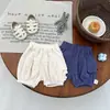 Shorts Florales Sueltos Estilo Coreano para Niños y Niñas, Pantalones tipo Linterna Casuales Cómodos Transpirables de Algodón y Lino para Bebés