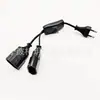 Cable de Alimentación con Enchufe Macho y Hembra de Dos Pines Estándar Europeo, Enchufe de Doble Botón de Interruptor Estilo Europeo, Cable de Enchufe Europeo Estándar Uno a Dos