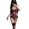 Deseo Sexy Lencería Sexual Sexy Abstinencia Pecho Pequeño Conjunto Uniforme Vestido Tentación Sin Quitar Ropa Bata de Burlas en la Cama 0983