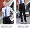 Camisas de manga curta para homens e mulheres, camisas compridas, uniformes de comissária de bordo estilo preppy para ferrovias, roupas de trabalho para concierge de hotel, roupas de trabalho para segurança.
