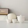 Conjunto de Chá de Viagem de Luxo, Bule de Vidro Portátil Antiescaldante, Xícara de Serviço Rápido, Lembrança Kung Fu, Presente Corporativo