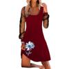Vestido de malla con estampado de moda para mujer, primavera y verano, popular en Amazon Aliexpress 2022.