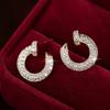 Pendientes de aro con diseño de uñas sencillos de Cao Shi, pendientes elegantes de niña de Dongdaemun de Corea del Sur, pendientes pequeños personalizados para mujer