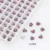 Rhinestones de Cristal Dongzhou 6*5.3mm con Base Plana en Forma de Corazón, Rhinestones de Vidrio Irregulares, Rhinestones de Cristal en Forma de Corazón para Decoración de Uñas, Accesorios de Manualidades al por Mayor