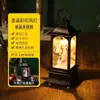Muñeco de nieve brillante de Navidad Linterna de viento pequeña Adorno de escritorio Decoración de árbol de Navidad Luz nocturna Regalo de cumpleaños
