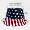 Sombrero de Pescador de Doble Cara con Bandera Americana para Mujer, Versión Coreana de Verano, Parasol Versátil, Protección Solar, Sombrero de Cubo de Viaje para Hombre, Moderno y a la Moda