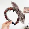 Diadema Retro Estilo Coreano de Espiga con Orejas de Conejo para Mujer con Corona Alta, Versátil Elegante Nudo Retorcido Diadema con Peine de Dientes